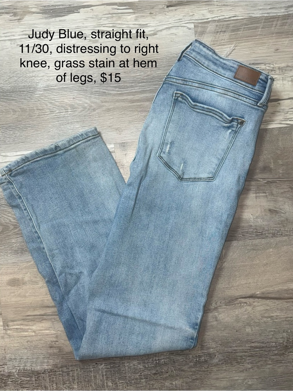 Judy Blue Men’s Light Wash Straight Jeans